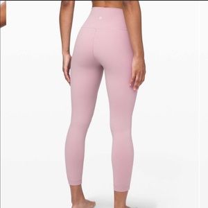 Lululemon Wunder under 28” inseam light pink leggings